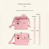 Outdoor Portable Beverage Bottle Bag - Trendy Commuter Messenger