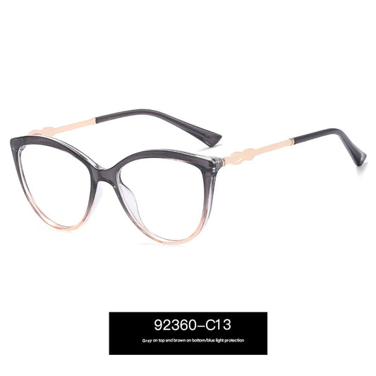 Retro Round Anti-Blue Light Glasses – TR90 Frame with Spring Metal Legs