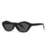Cross-Border Exclusive Angular Cat-Eye Sunglasses Modern Retro Temple Decoration Sunglasses 2499