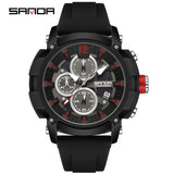 SANDA Men’s Chronograph Quartz Watch – Retro Luminous Waterproof Sports Watch