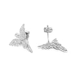 Men's Angel Wing Diamond Earrings, Hip-Hop Style