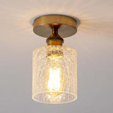 Modern Nordic Glass Ceiling Lamp for Hallway – Iron Frame, LED Compatible