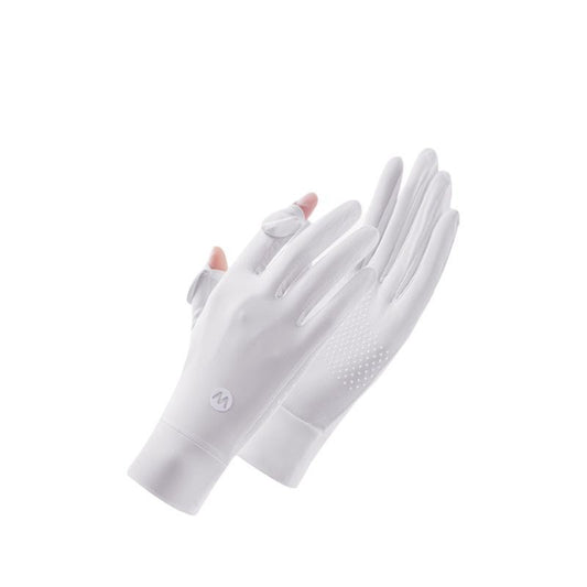 Sun Protection Gloves for Women, Uv Protection, Driver's Ice Silk Anti-Slip Gloves for Cycling, Driving, and Riding, Upf50+