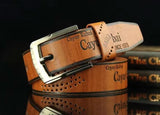 Retro Pin Buckle Belt for Men – Letter-Embossed Imitation Leather Belt