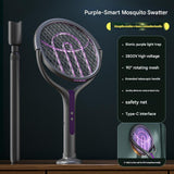 Retractable Wall-Mounted Electric Mosquito Swatter – 2-in-1 Rechargeable Insect Killer