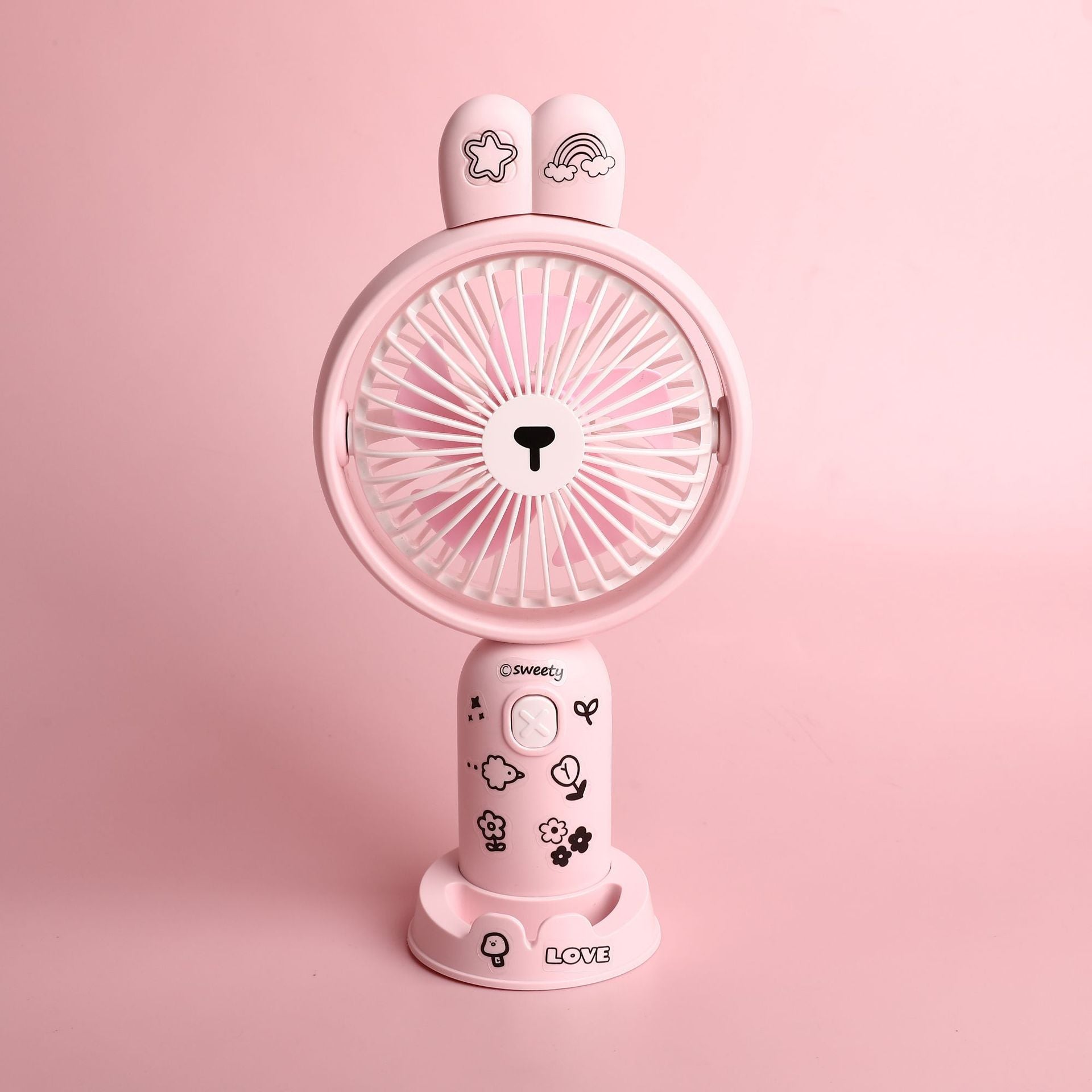 Household Desktop Mini Fan USB Charging Cartoon Small Fan Portable Student Gift Practical Handheld Fan