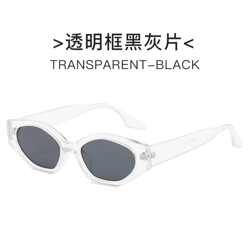 New European and American cross-border fashion sunglasses European and American personality color matching small frame cat eye sunglasses female sunglasses