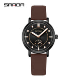 SANDA Women’s Silicone Quartz Watch – Fashion Analog Wristwatch with Luminous Hands