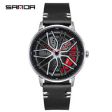 Sanda Classic Men’s Quartz Watch – Leather Strap, 30M Waterproof, Business Design