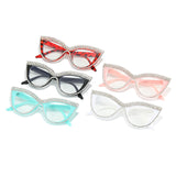 Elegant Cat Eye Reading Glasses with Rhinestone Embellishments