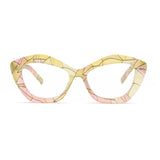 2025 Cross-Border New Asymmetrical Marble Pattern Anti-Blue Light Flat Mirror European and American Fashion Plain Glasses Frame