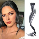 Realistic Bangs Wig with Soft Curls – Heat-Resistant Synthetic Hair Clip-In Fringe (Black)