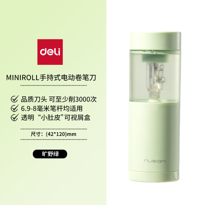 Deli Ns075 Handheld Electric Pencil Sharpener for Elementary School Students, Children's Pencil Sharpener