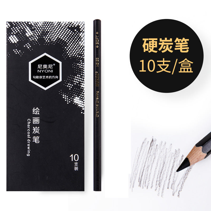 Nioni charcoal pen suit art student sketch sketch soft carbon pencil wholesale medium carbon painting combination special carbon pen