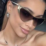 新款时尚金属大框防晒户外太阳镜跨境欧美个性墨镜女潮流太阳眼镜