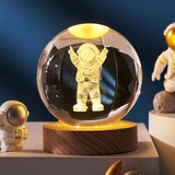 3D Astronaut & Moon LED Night Light – USB Powered Multicolor Desk Lamp