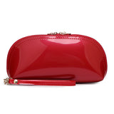 Patent Leather Clutch Bag Women's Cosmetic Bag Korean Style Mini Clutch Banquet Coin Purse Mobile Phone Shell Lipstick Zipper Small Bag