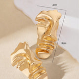 Women’s Statement Earrings – Alloy Abstract Human Face Design