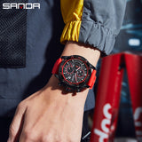 SANDA Men’s Chronograph Quartz Watch – Luminous Waterproof Sports Watch