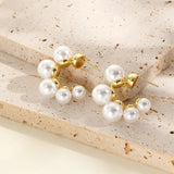 Elegant Pearl Accent Hoop Earrings – Lightweight Classic Chic Jewelry