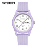 Sanda Dual Calendar Couple Quartz Watch – Waterproof Fashion Watch for Men & Women