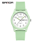 Sanda Dual Calendar Couple Quartz Watch – Waterproof Fashion Watch for Men & Women