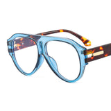 Chic Gradient Lens Eyewear – Vintage-Inspired Oval Glasses for Men & Women