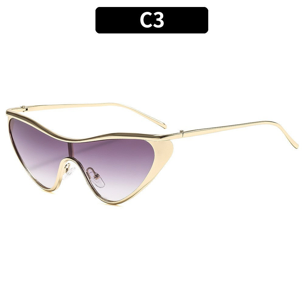 新款时尚金属大框防晒户外太阳镜跨境欧美个性墨镜女潮流太阳眼镜