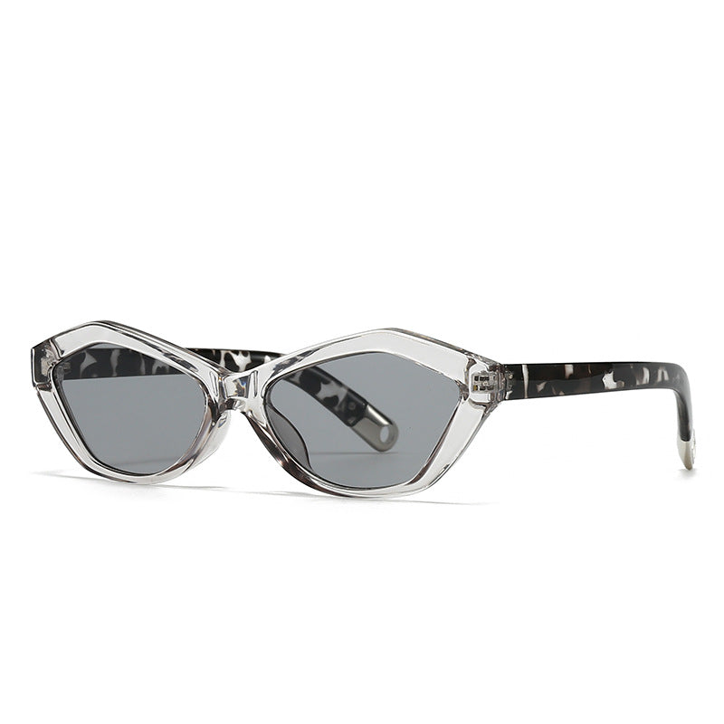 Cross-Border Exclusive Angular Cat-Eye Sunglasses Modern Retro Temple Decoration Sunglasses 2499