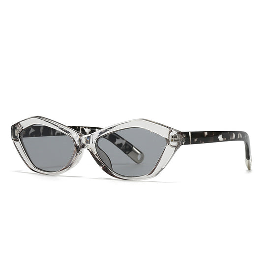 Cross-Border Exclusive Angular Cat-Eye Sunglasses Modern Retro Temple Decoration Sunglasses 2499