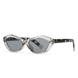 Cross-Border Exclusive Angular Cat-Eye Sunglasses Modern Retro Temple Decoration Sunglasses 2499
