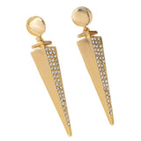Triangle Geometric Earrings for Women – Shiny Diamond Inlaid Fashion Jewelry