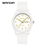 Sanda Dual Calendar Couple Quartz Watch – Waterproof Fashion Watch for Men & Women