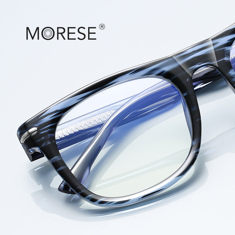 Plate with TR90 anti-blue light glasses frame 2200 trend men's flat mirror cross-border boutique pin optical frame