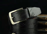 Retro Pin Buckle Belt for Men – Letter-Embossed Imitation Leather Belt