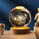 3D Astronaut & Moon LED Night Light – USB Powered Multicolor Desk Lamp