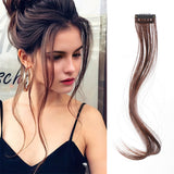 Realistic Bangs Wig with Soft Curls – Heat-Resistant Synthetic Hair Clip-In Fringe (Brown)