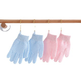 Factory direct supply creative five-finger jacquard bath rub back bath frosted gloves double-sided bath towel