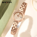 SANDA Women’s Retro Quartz Watch – Stainless Steel Strap with 30M Waterproof