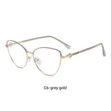 Ultra-Light Metal Cat Eye Blue Light Glasses – Trendy Butterfly Frame for Women