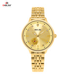 BELBI Women's Luxury Quartz Watch – Fashion Round Dial, Stainless Steel Strap