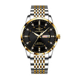 LOUISIFS Men’s Waterproof Watch – Dual Calendar, Luminous Dial