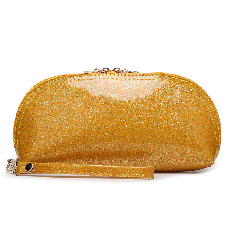 Patent Leather Clutch Bag Women's Cosmetic Bag Korean Style Mini Clutch Banquet Coin Purse Mobile Phone Shell Lipstick Zipper Small Bag