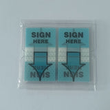 Withdrawable Newspaper Stickers Contract Documents Indicating Label Stickers SIGN HERE Arrows Classification Index Stickers Post-it Stickers