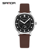 SANDA Women’s Silicone Quartz Watch – Fashion Analog Wristwatch with Luminous Hands