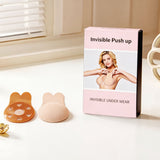 Rabbit Ear Bra Pads Strapless Self-Adhesive Silicone Invisible Bra Bunny Nipple Covers Push-Up Bra Pads Low-Cut Bust Enhancement