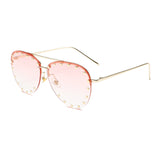 Cross-border New Toad Glasses Rivet Lens Fashion Sunglasses Internet Celebrator Same Style European and American Style Retro Trend Sunglasses