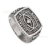 Men’s Gothic Eye Ring – Silver Punk Signet Band, Vintage Hip-Hop Jewelry