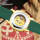 Men's Retro Square Hollow Automatic Mechanical Watch