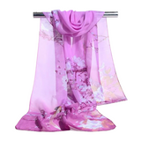 QUECY Women's Chiffon Silk Scarf – Lightweight Printed Scarf